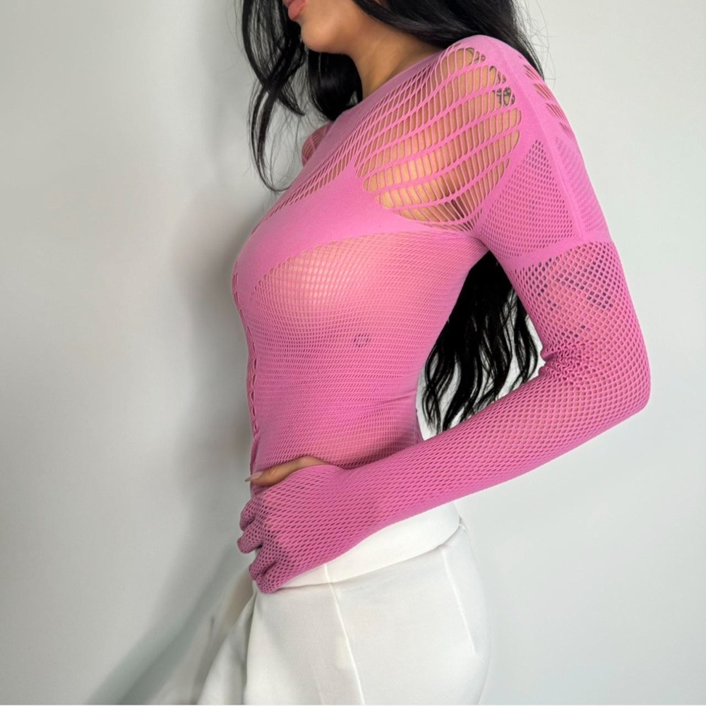 GCDS mesh-panneling Bodysuit